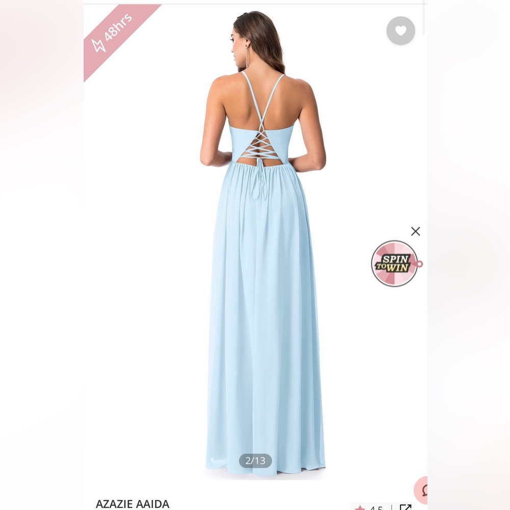 Azazie Sky blue dress - size 2